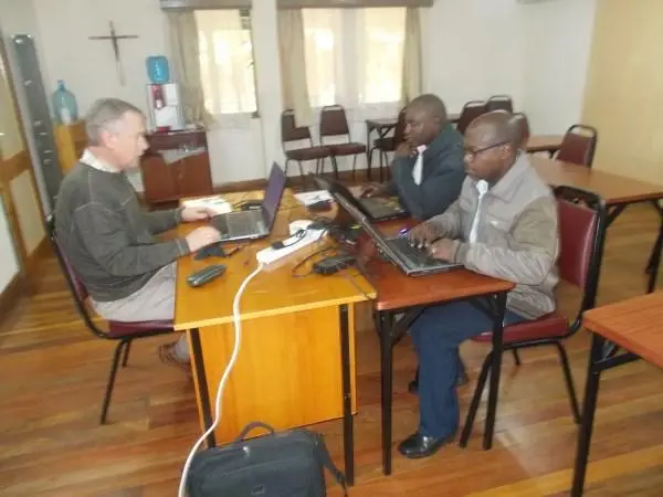 Tharaka translation staff checking 