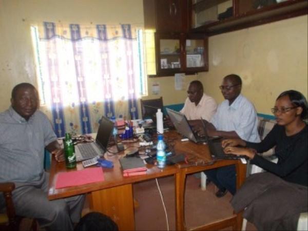 Tharaka translators taking part in consultant checking