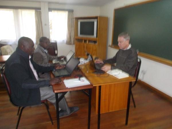 Consultant checking taking place